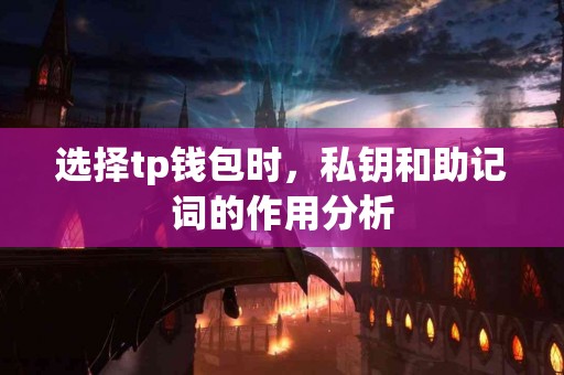 选择tp钱包时，私钥和助记词的作用分析